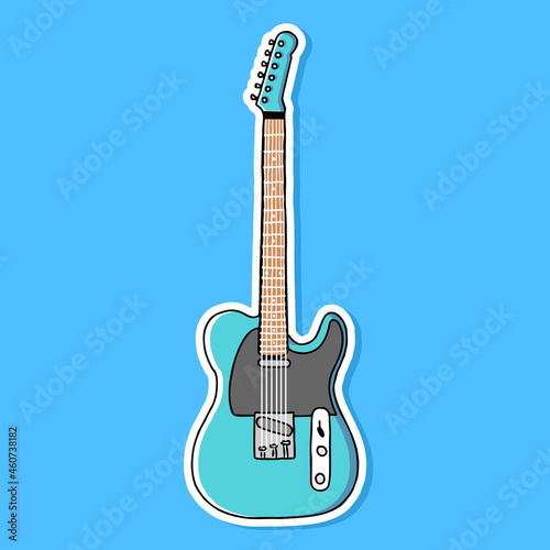 electric guitar cartoon design