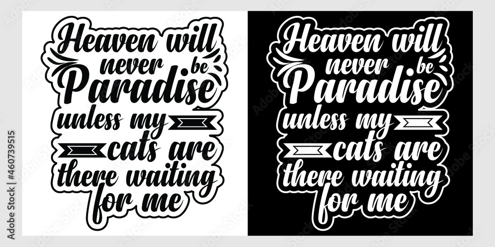 Fototapeta premium Cat typography t-shirt design.