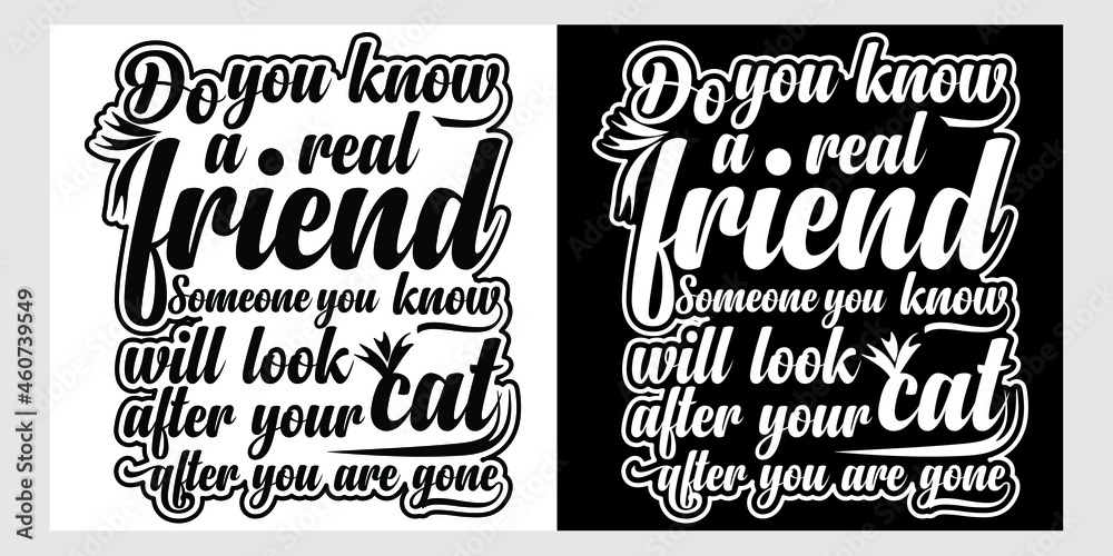 Fototapeta premium Cat typography t-shirt design.