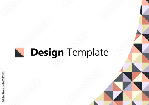 Modern Geometric Background Card Template(vector, seamless pattern)