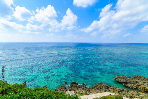 沖縄県宮古島、イムギャーマリンガーデンからの風景