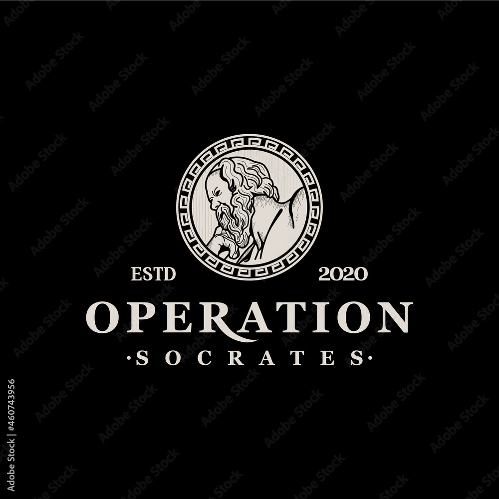 Greek philosopher socrates logo design inspiration Greek philosopher socrates logo design inspiration