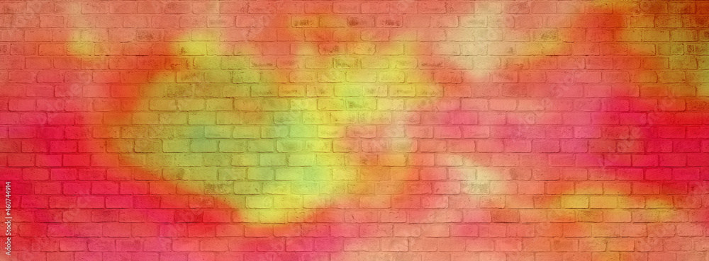 Close-up photos of old brick texture details background. Paint brickwork wall and copy space..
