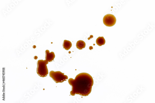 Schilderij op canvas The sauce stains spilled onto the white floor.