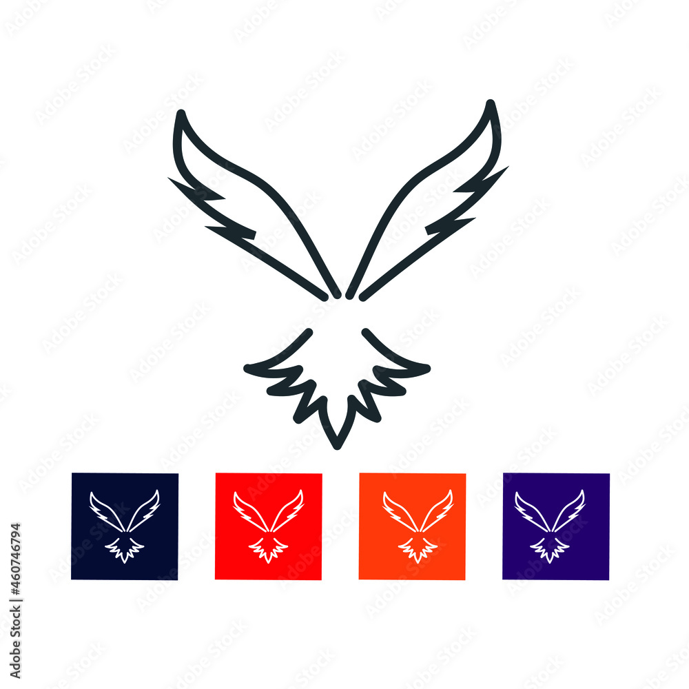 Obraz premium Bird logo concept design stock illustration