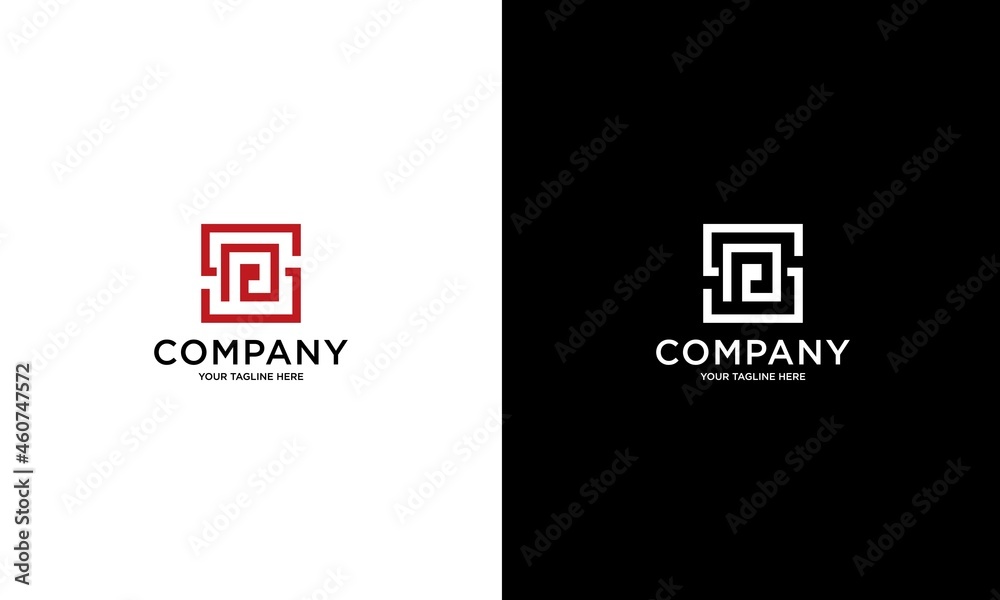 Incredible professional elegant trendy awesome artistic red and white color initial SP PS based on Alphabet icon logo.