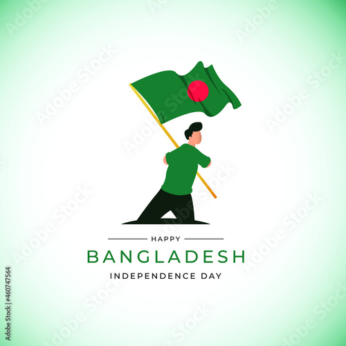 Bangladesh national day. Bangladesh waving flag. Banner design template.