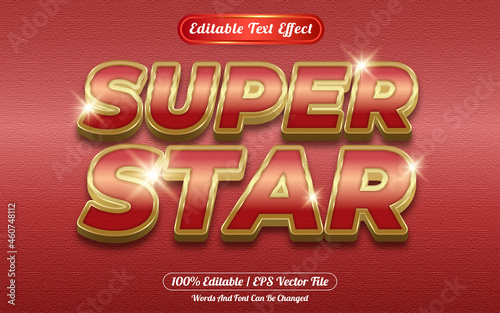 Super star editable text effect template style