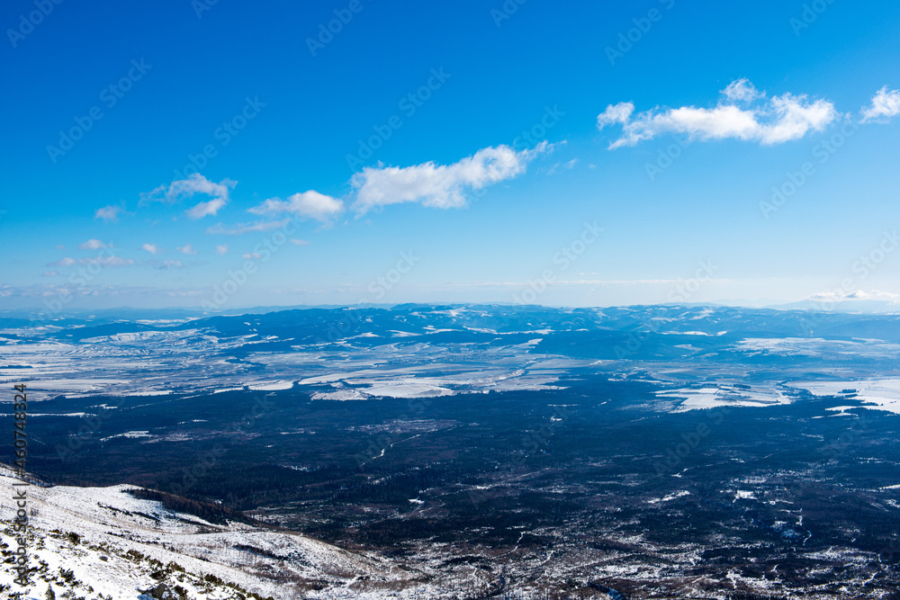 ski resort in Slovakia on a sunny winter day