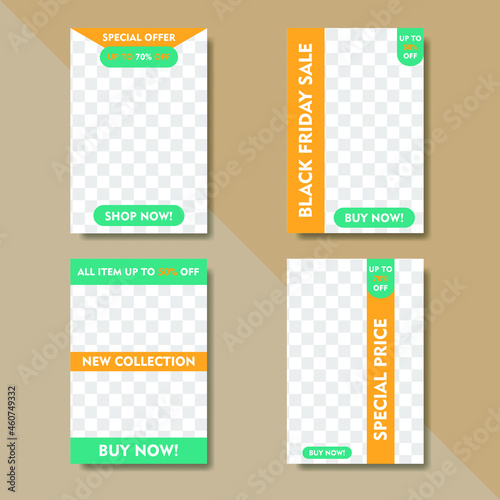 Instagram promotion banner. Colorful banner design. Promotional banner. Social media banner design royalty free eps 10