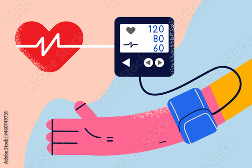 Measuring blood pleasure and healthcare concept