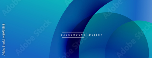 Abstract overlapping lines and circles geometric background with gradient colors