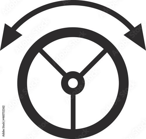 A pipe with a valve icon. Vector image.