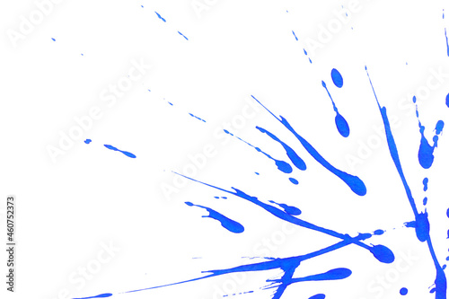 Blue watercolor or ink textures splashes and streaks on white background,Abstract watercolor,Abstract ink 