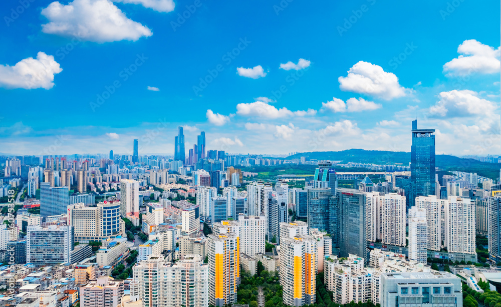 Fototapeta premium Urban scenery of Nanning, Guangxi, China