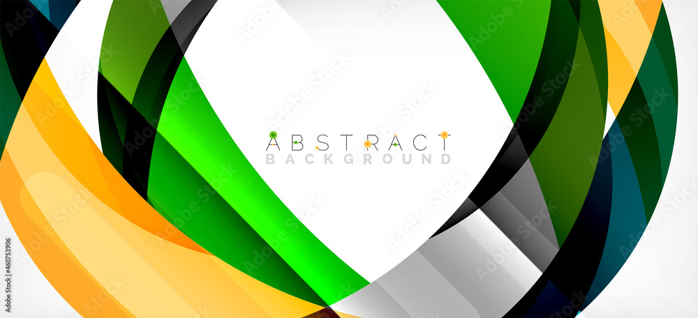 Color circle shapes, minimal geometric background. Trendy dynamic composition. Vector Illustration For Wallpaper, Banner, Background, Landing Page