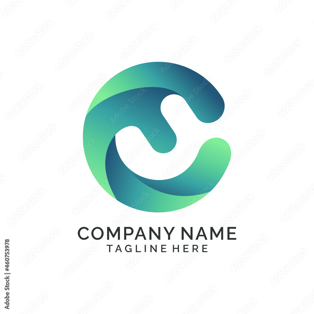 Abstract circle 3d colorful logo design Abstract circle 3d colorful logo design