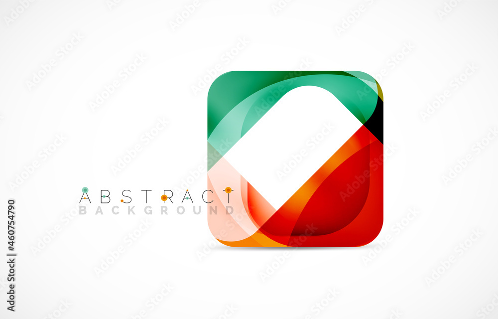 Minimal background. Abstract square shape with round corners created with wavy forms. Vector Illustration For Wallpaper, Banner, Background, Landing Page Minimal background. Abstract square shape with round corners created with wavy forms. Vector Illustration For Wallpaper, Banner, Background, Landing Page