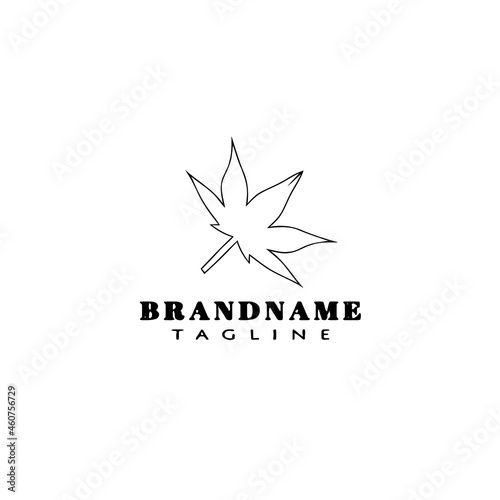 leaf logo cartoon icon design template black isolated vector © darul