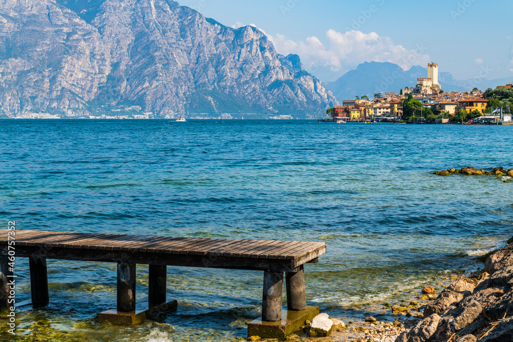 Lake Garda and the historic center of Malcesine.