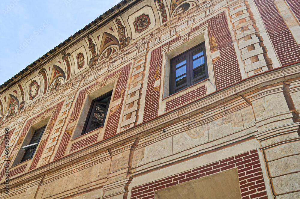 Obraz premium Toledo, Spain, details of architecture from the Roman and Visigoth Periods. Toledo is built mostly in the Gothic style of architecture, but it also demonstrates characteristics of the Changing style.