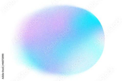 Abstract pastel neon holographic blurred grainy circle gradient on white background texture. Colorful digital grain soft noise effect pattern. Lo-fi multicolor vintage retro design template copy space