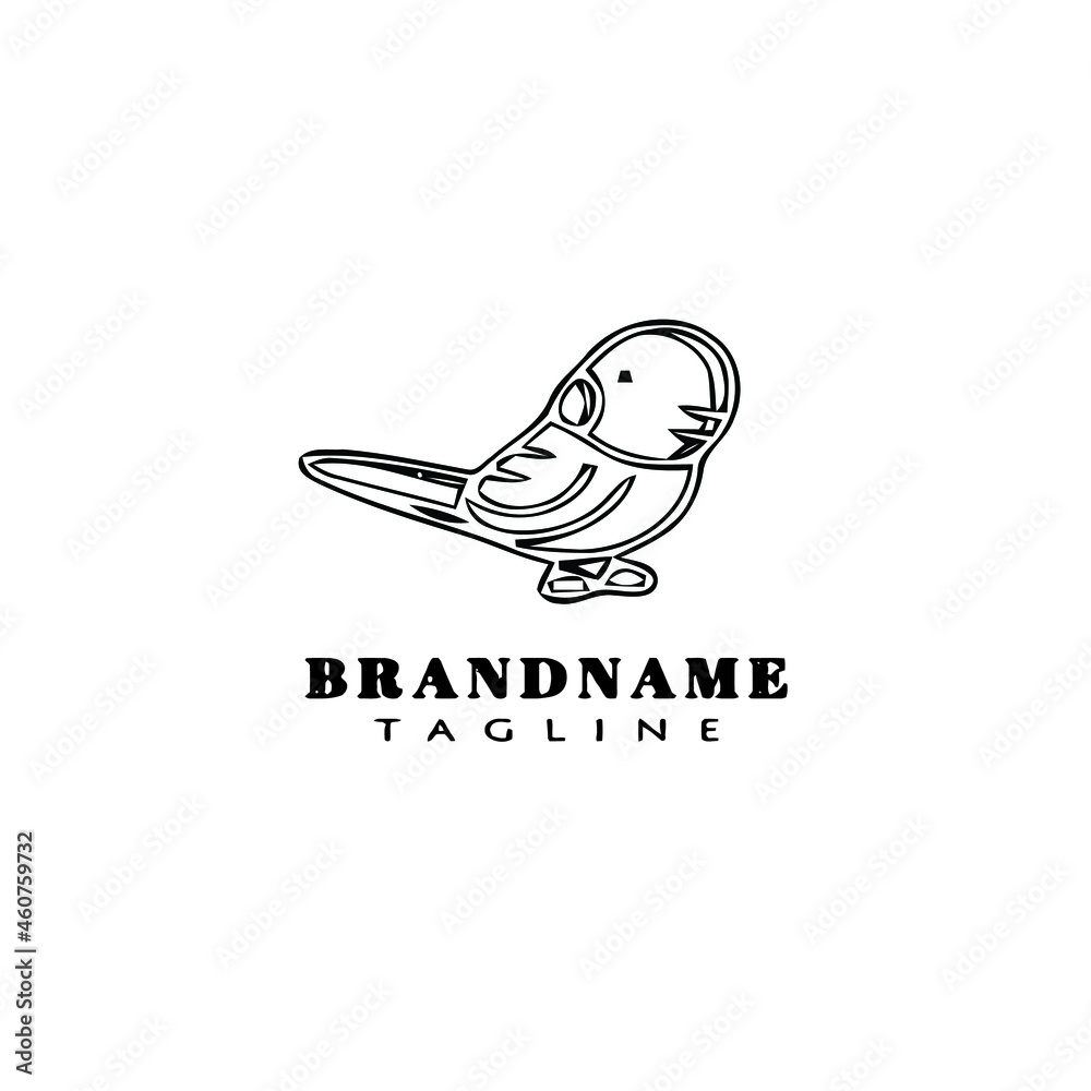 Fototapeta premium bird logo flat icon design template black isolated vector illustration