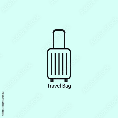 Travel bag icon . Vector illustration 