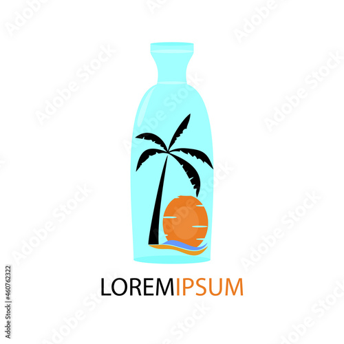 sunset logo mascot template