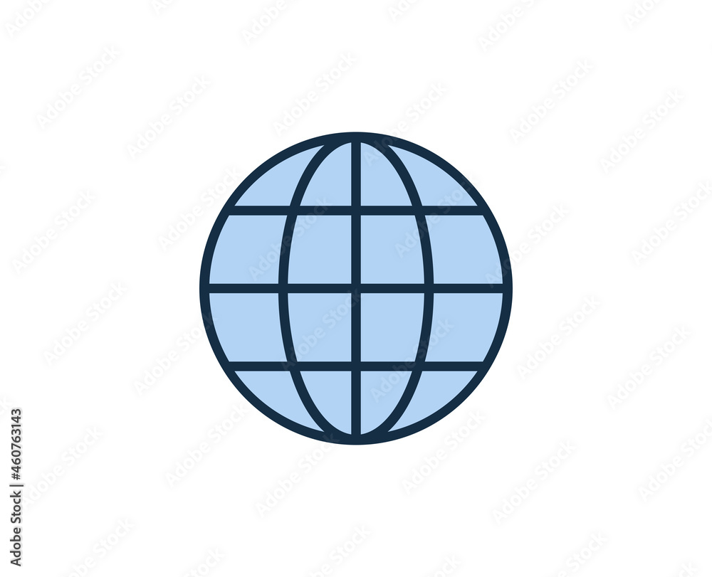 Line globe icon isolated on white background. Outline symbol for website design, mobile application, ui. Electronics pictogram. Vector illustration, editorial stroсk. Line globe icon isolated on white background. Outline symbol for website design, mobile application, ui. Electronics pictogram. Vector illustration, editorial stroсk.