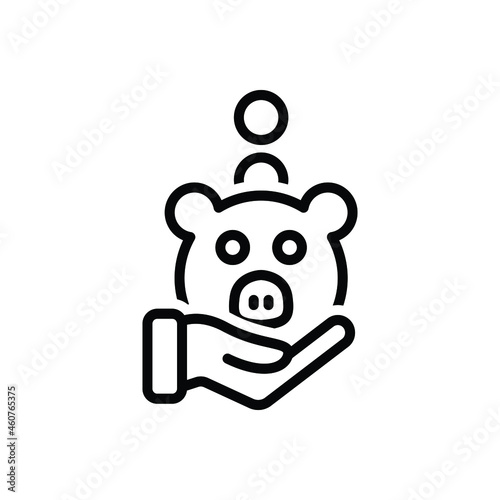 Black line icon for gets
