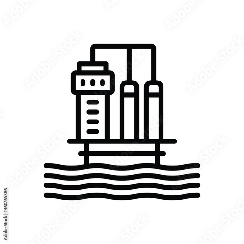 Black line icon for refined