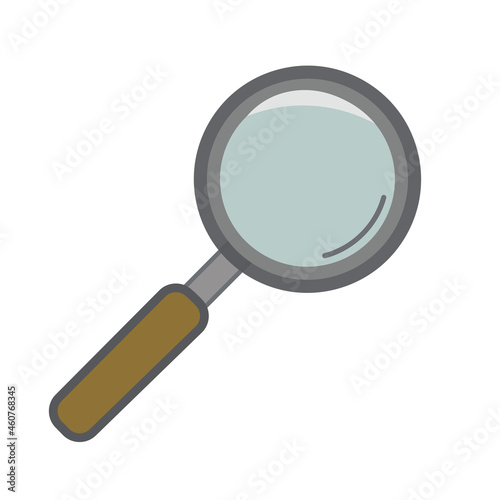 Vintage magnifier detective sleuth. Isolated vector icons on a transparent background. Private detective accessories, classic Sherlock Holmes paraphernalia.