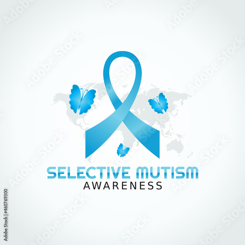 vector graphic of selective mutism awareness good for selective mutism awareness celebration. flat design. flyer design.flat illustration.