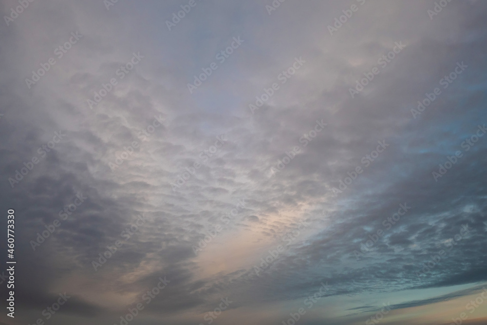 Fototapeta premium Beautiful pastel color cloudy sky. Natural background. Light blue tones