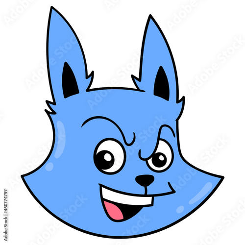 the head of the weasel looks arrogant arrogant, doodle icon drawing