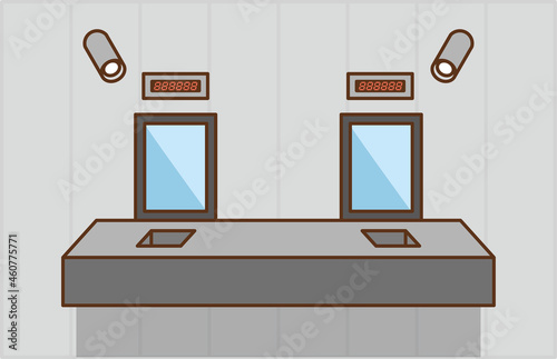 Clip art of prize exchange of pachinko parlor
