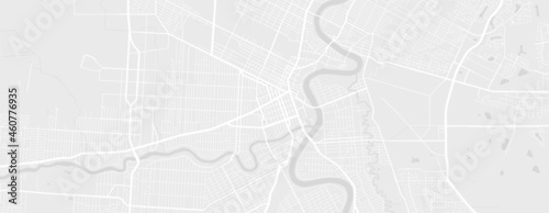 White and light grey Winnipeg city area vector horizontal background map, streets and water cartography illustration.