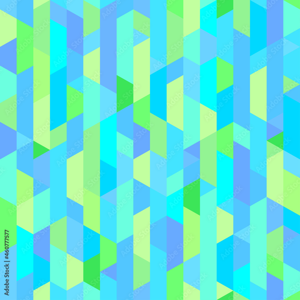 Tiled background with trapeziums and polygons. Geometric pattern. Abstract wallpaper. Seamless texture. Print for banners, posters, flyers and textiles. Greeting cards. Doodle for design