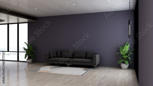 modern office lobby waiting room for company logo mockup