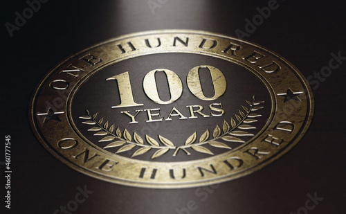 One hundred years. 100th anniversary celebration. photo