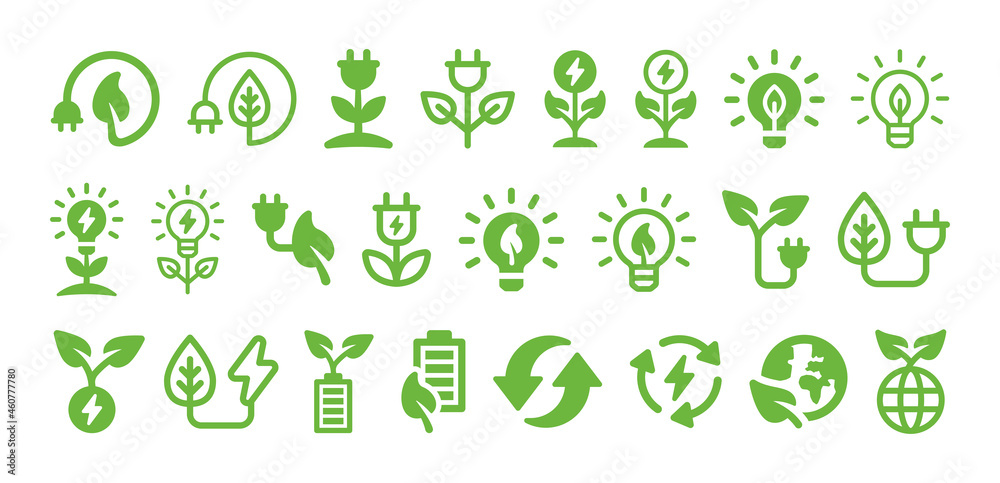 Set of eco icon. Renewable energy vector illustration. Environmentally Friendly symbols. Set of eco icon. Renewable energy vector illustration. Environmentally Friendly symbols.