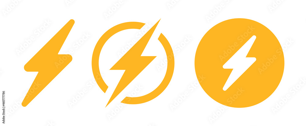 Lightning bolt icon. Energy symbol vector illustration.