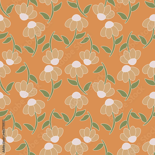 Floral and leaf abstract vector ilustration seamless patern.Great for textile,fabric,wrapping paper,and any print. 