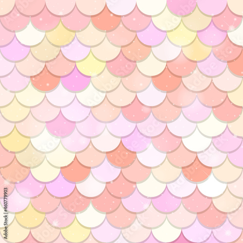 Fantasy mermaid scales seamless pattern