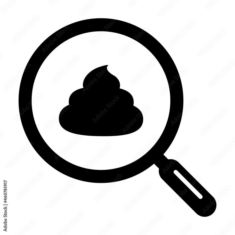 健康な大便 うんこ と虫眼鏡のアイコン Stock Vector Adobe Stock