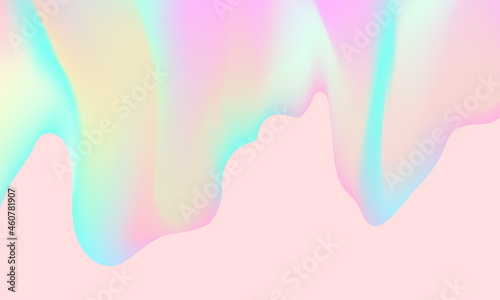 modern abstract shapes postcard or brochure cover design with a pastel color palette and a gradient background