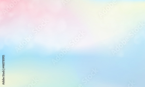 modern abstract shapes postcard or brochure cover design with a pastel color palette and a gradient background