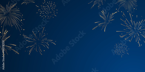 firework and christmas themed Celebration party 2022 Happy New Year background design.
