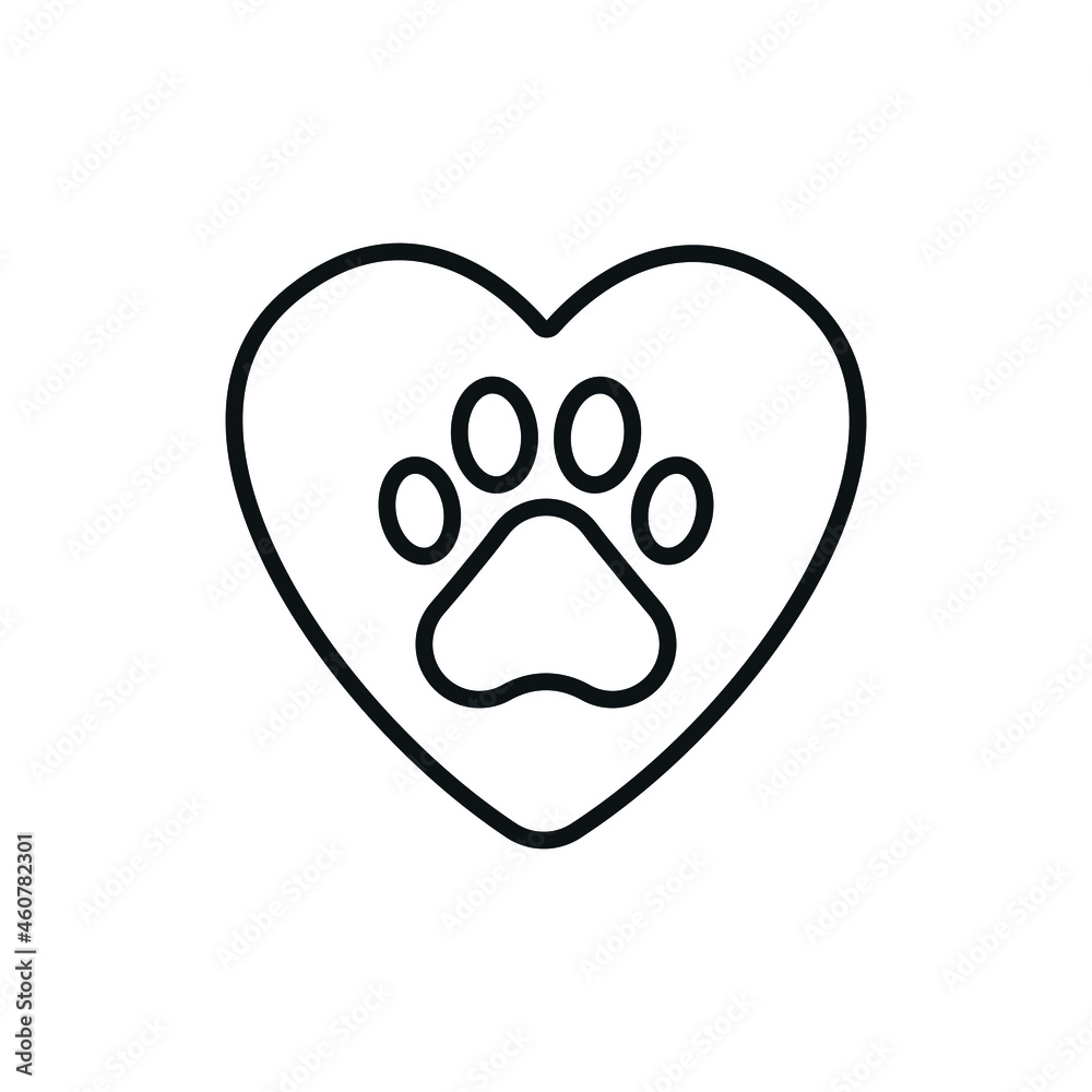 Love for animals linear icon. Thin line customizable illustration. Vector isolated outline drawing. Editable stroke Love for animals linear icon. Thin line customizable illustration. Vector isolated outline drawing. Editable stroke